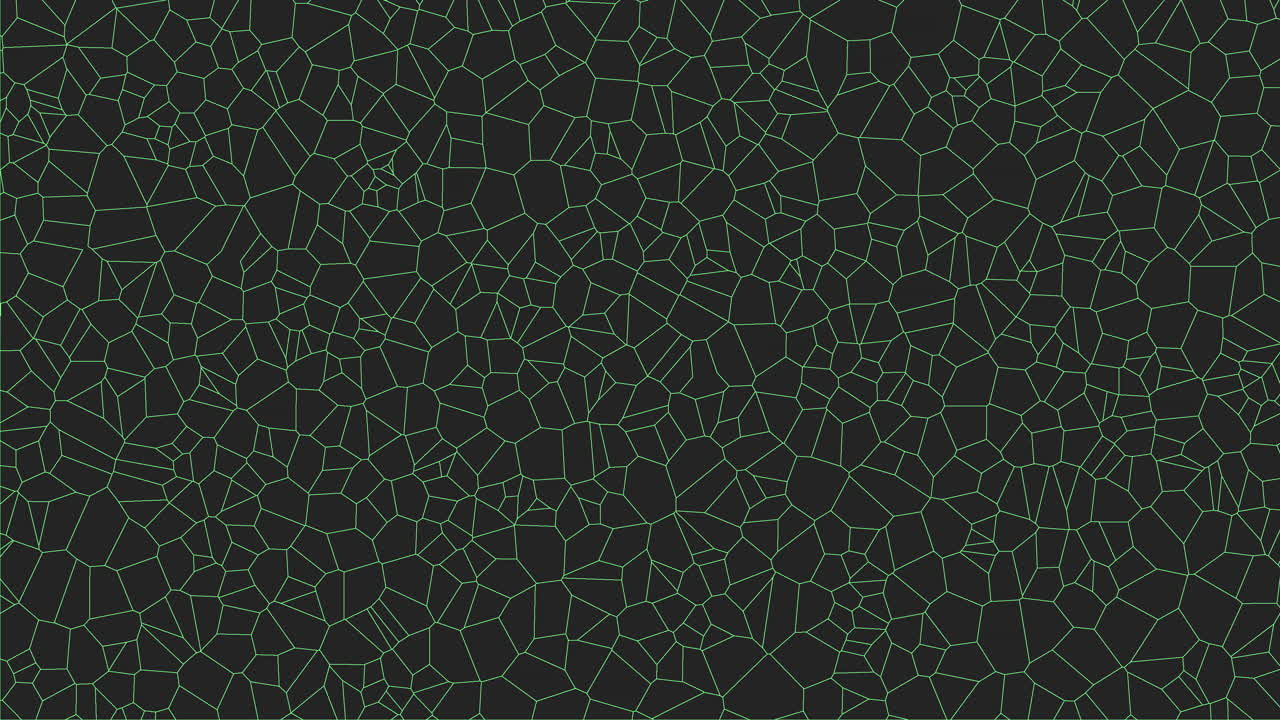 In the image, a dark green jagged pattern on a black backdrop resembles a rocky terrain. The irregular shapes spread randomly, creating a rough and textured visual