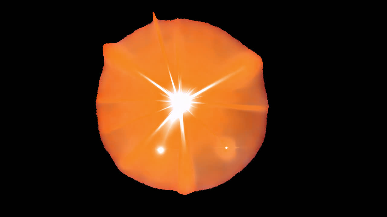 Light burst effect animation isolated asset, transparent 4K video, alpha channel, ProRes 4444
