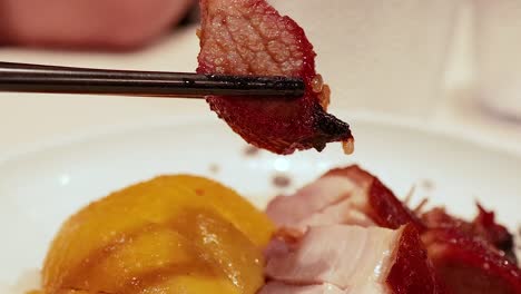 char siu pork with other chinese dishes