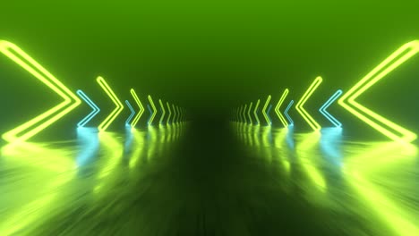 neon arrow tunnel