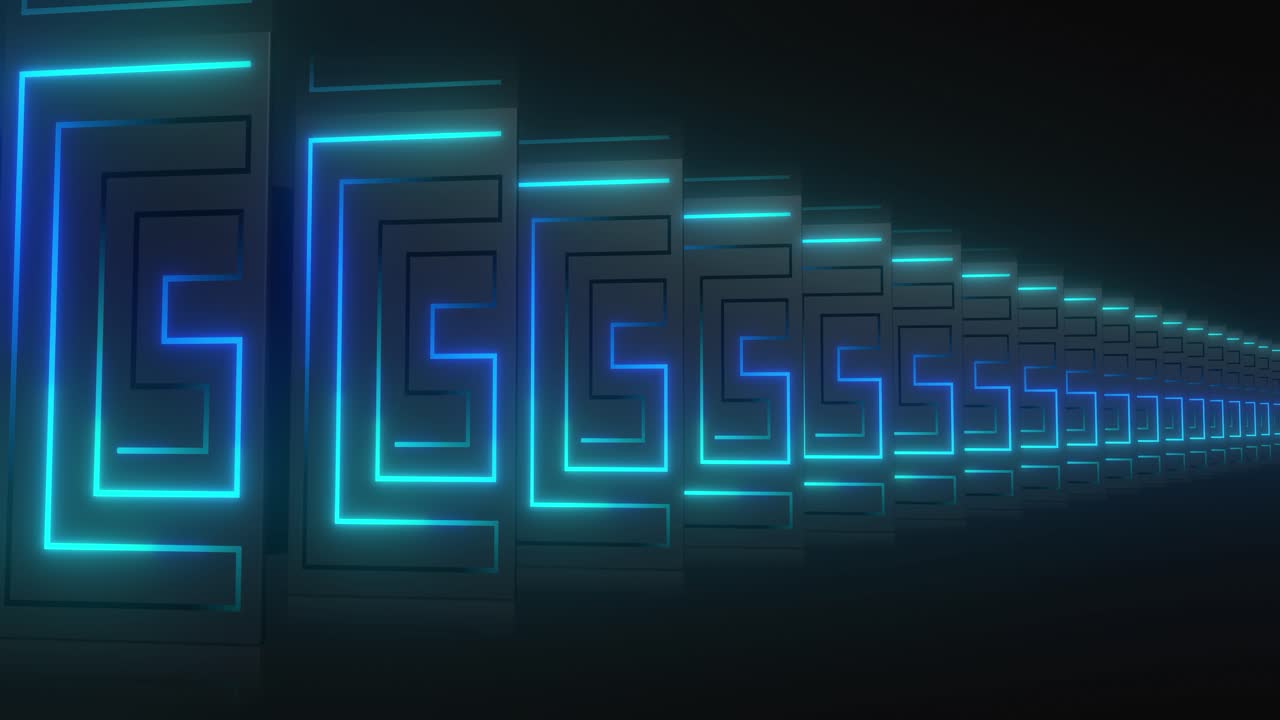 Neon Geometric Tunnel