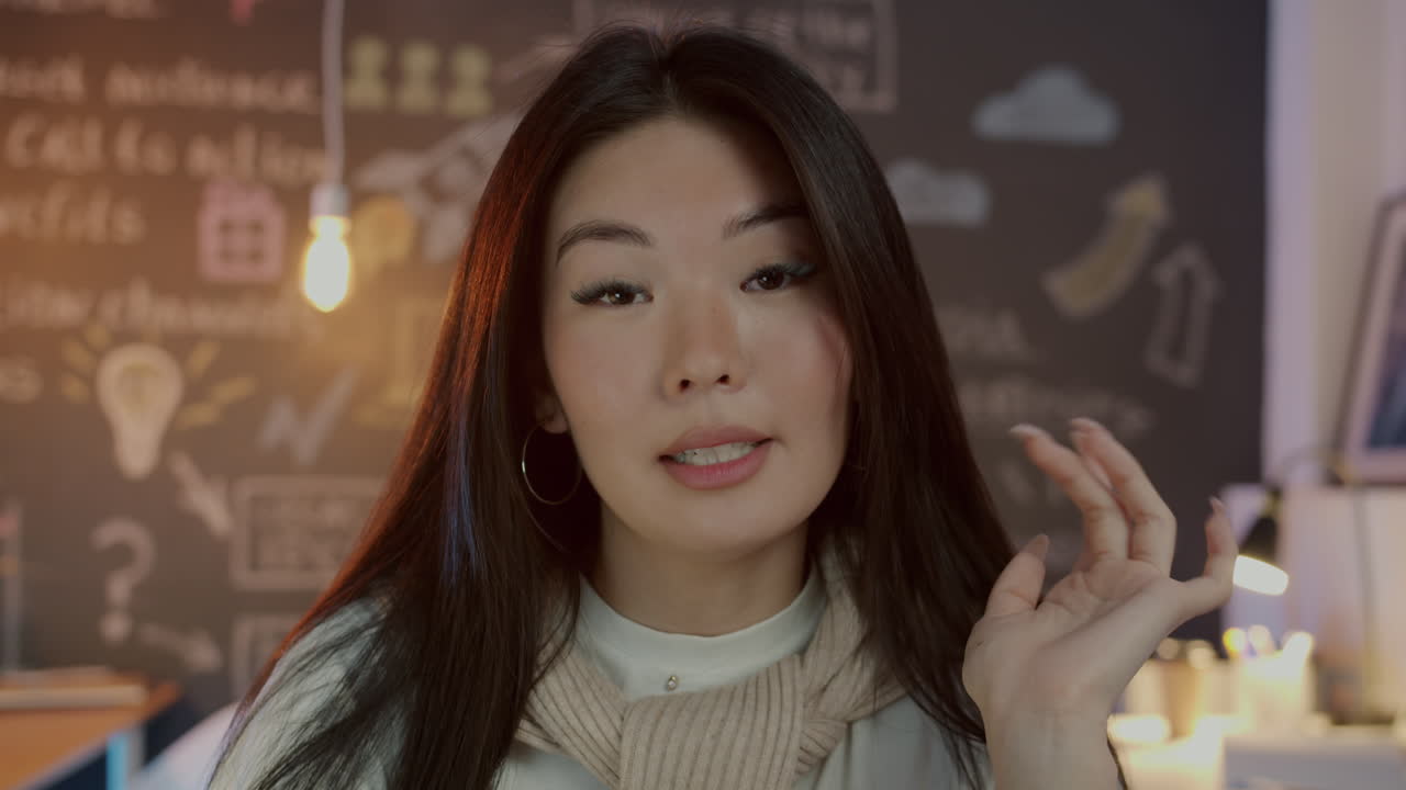 비디오 통화에서 여자