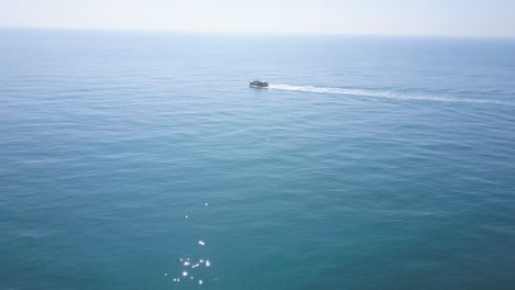 Aerial-view:-boat-out-at-sea