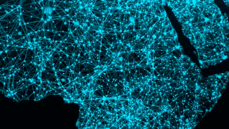 world map network. connection dots background
