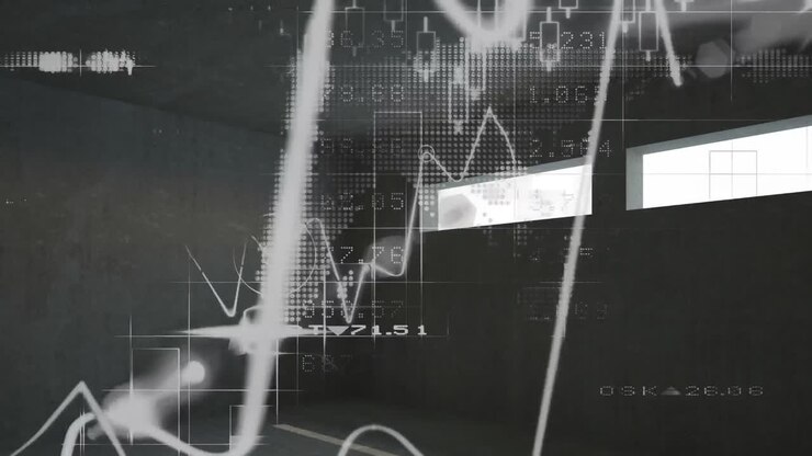 Animation of statistics on black background
