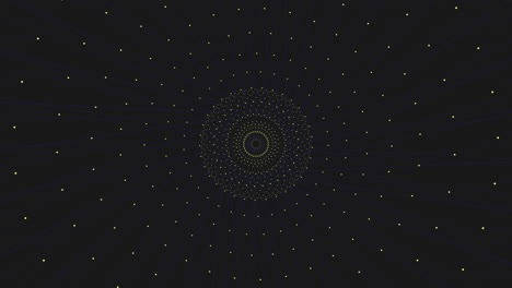 Illusion-Abstraktes-Dunkles-Loch-Mit-Neon-Regenbogen-Glitzert-In-Dunkler-Galaxie
