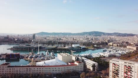 vista aérea del paisaje urbano de barcelona