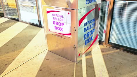 mail-in election voting box official ballot drop box sign for an american democratic election for president or local government office