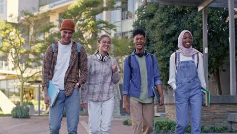 group of students on college campus