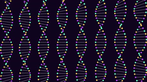 colorful double helix structure of dna floating in space