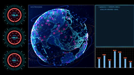 hud futurista con elemento de diseño de pantalla de datos de computadora.