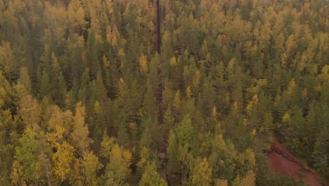 Aerial-footage-of-drone-flying-upwoards-a-staircase-on-a-hill