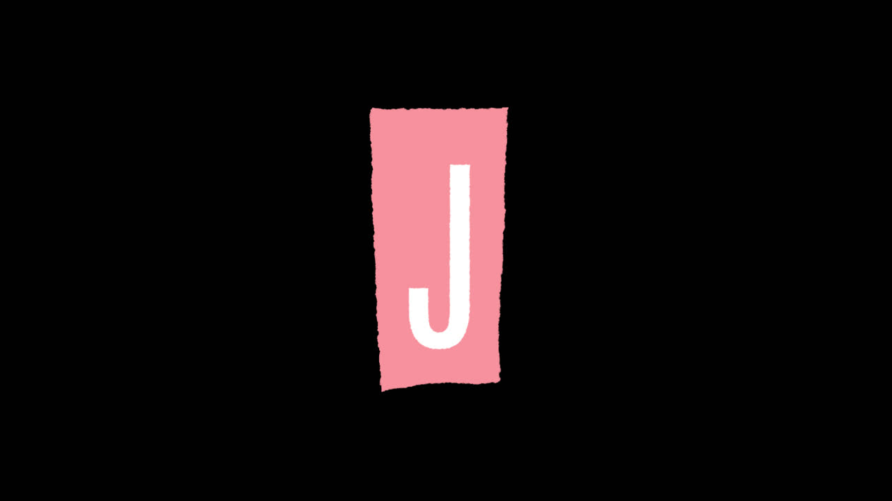 Pink Paper Letter J