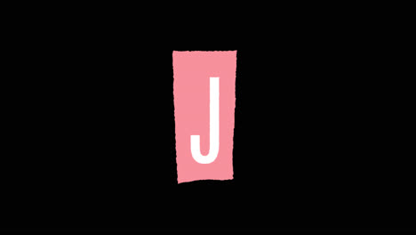 roze papier letter j