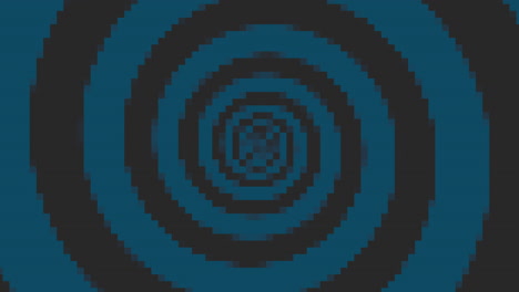 8-Bit-Spirale-Mit-Blauen-Pixeln
