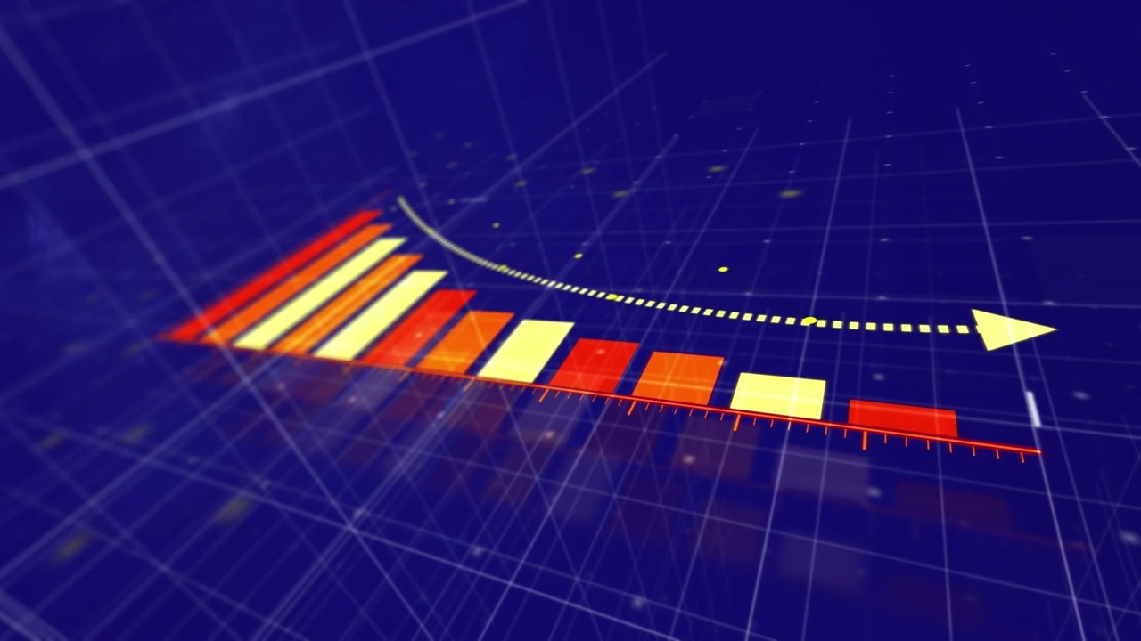 Animation of financial data processing american dollar financial data processing