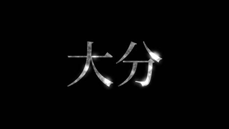 oita japan kanji japanese text animation motion graphics