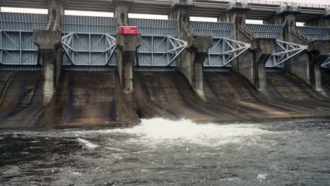 lake dam releasing water into river