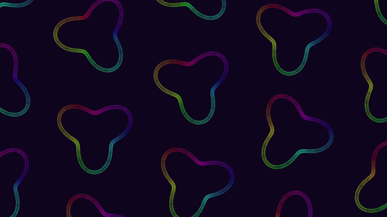 líneas de arco iris en zigzag vibrantes flotan en el negro