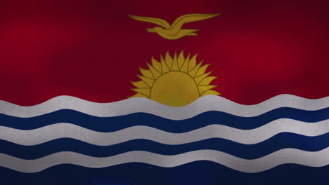 the kiribati national waving flag