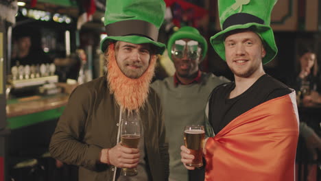 multi-ethnic friends on st patricks day