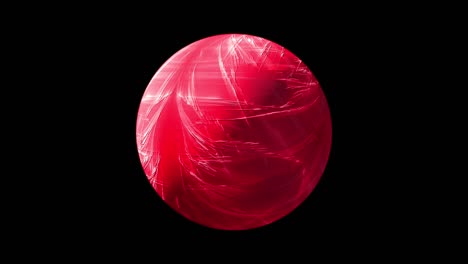 abstract red 3d render grunge desordenado bola de superficie desordenada aislada transparente con canal alfa quicktime prores 4444. 4k esfera roja superficie de textura descuidada concepto de elemento de efecto de bucle sin costuras.