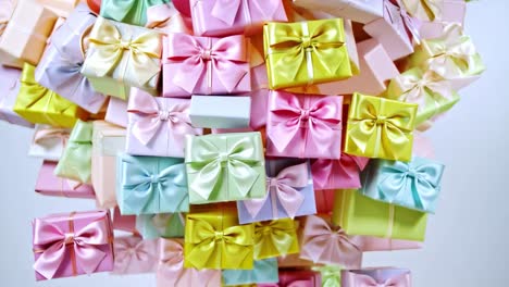 colorful gifts with bows