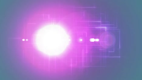 animation of glowing purple lights