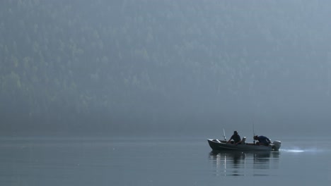 two fishermen fishing in the river 4k