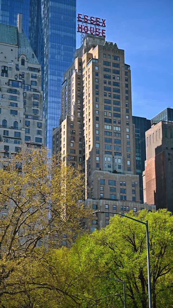 Essex House building viewed from Central Park