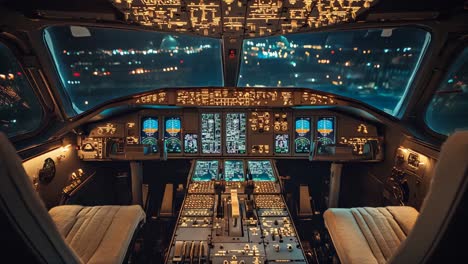 night flight cockpit view