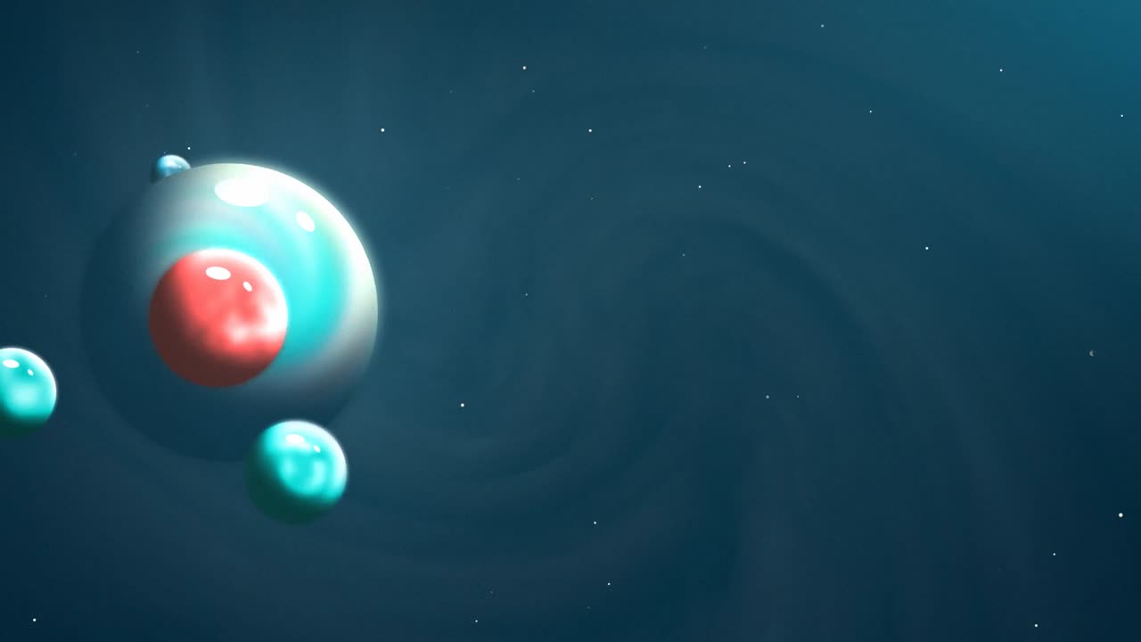 Sfondo luminoso con spazio e pianeti