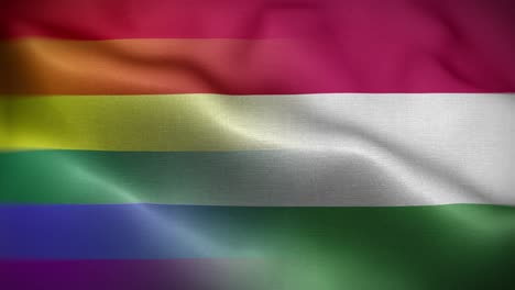 lgbti húngaro bandera de bucle de fondo 4k