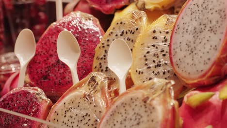 Dragon fruit, Pitaya and Strawberry pear. High quality 4k footage