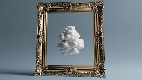 abstract art in antique gold frame