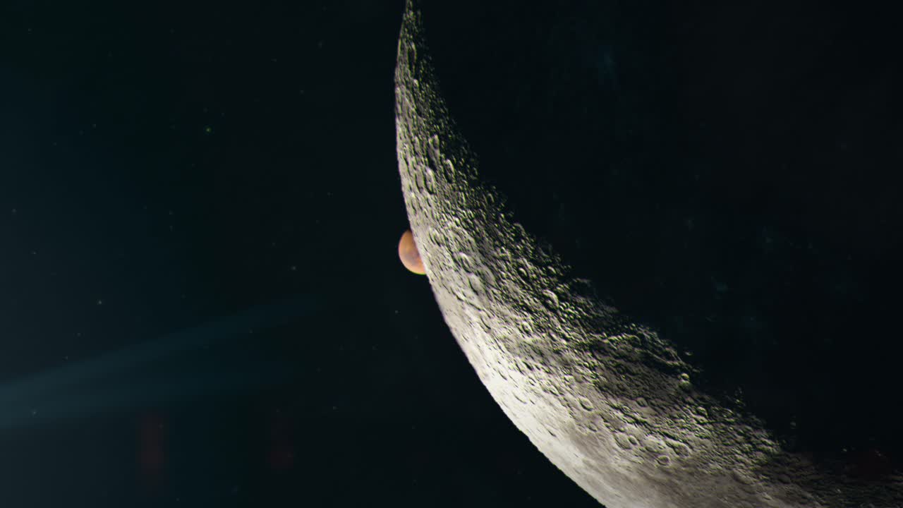 marte siendo oculto por la luna