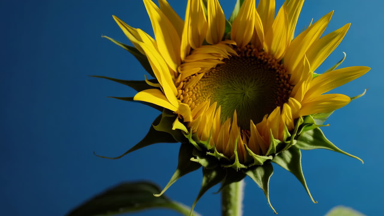 Close-up of a Budding Sunflower