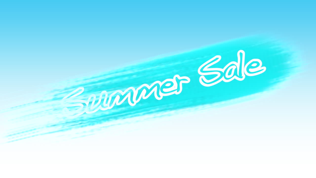 흰색 그라데이션에 파란색 버치가 있는 여름 세일