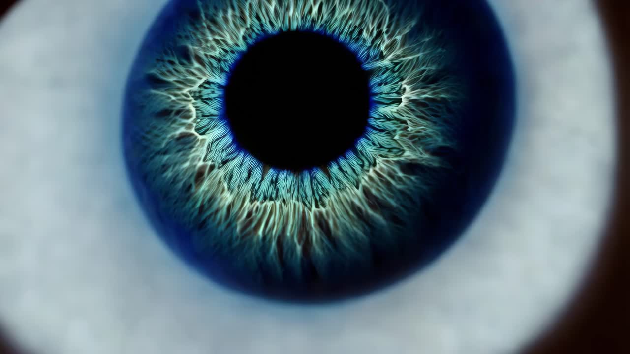 인간 눈의 클로즈업
