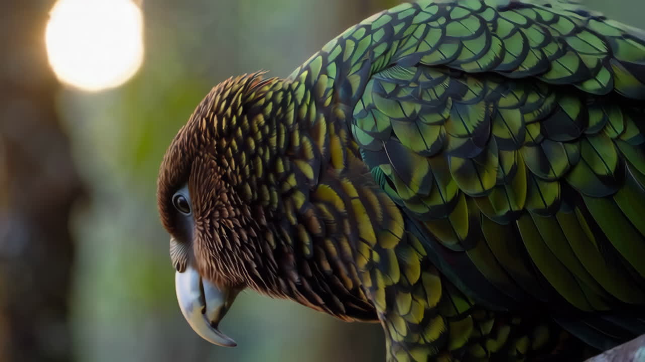 Kakapo in a New Zealand Forest