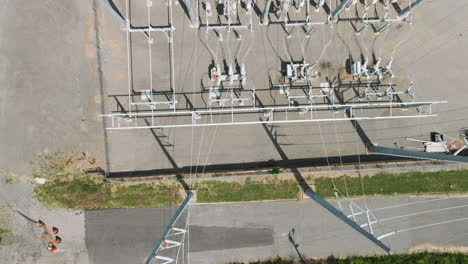 Overhead-View-of-Electrical-Substation---High-voltage-Electricity