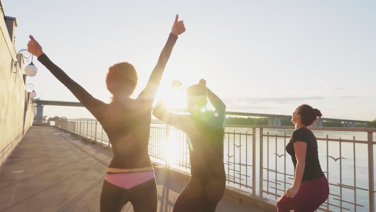 Happy Friends Celebrating a Workout