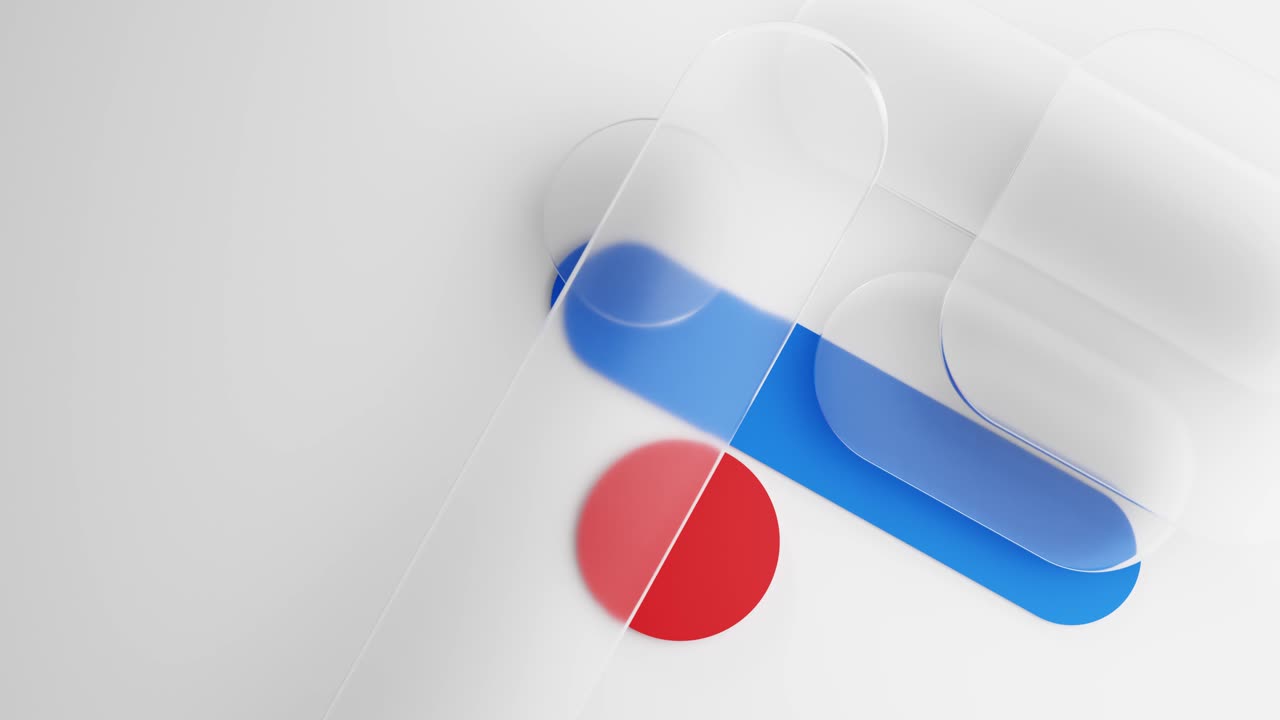 Moderner abstrakter Hintergrund mit sich bewegenden klaren und farbigen Formen