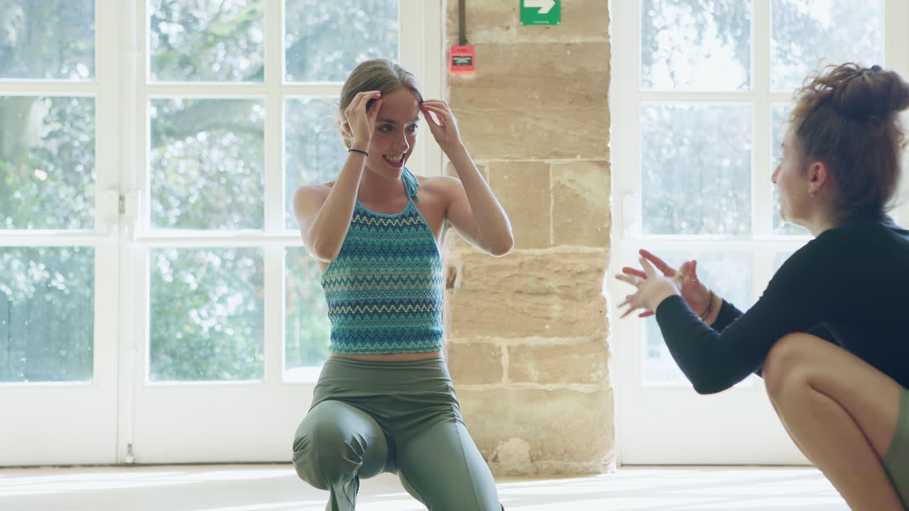 Yoga poses and training