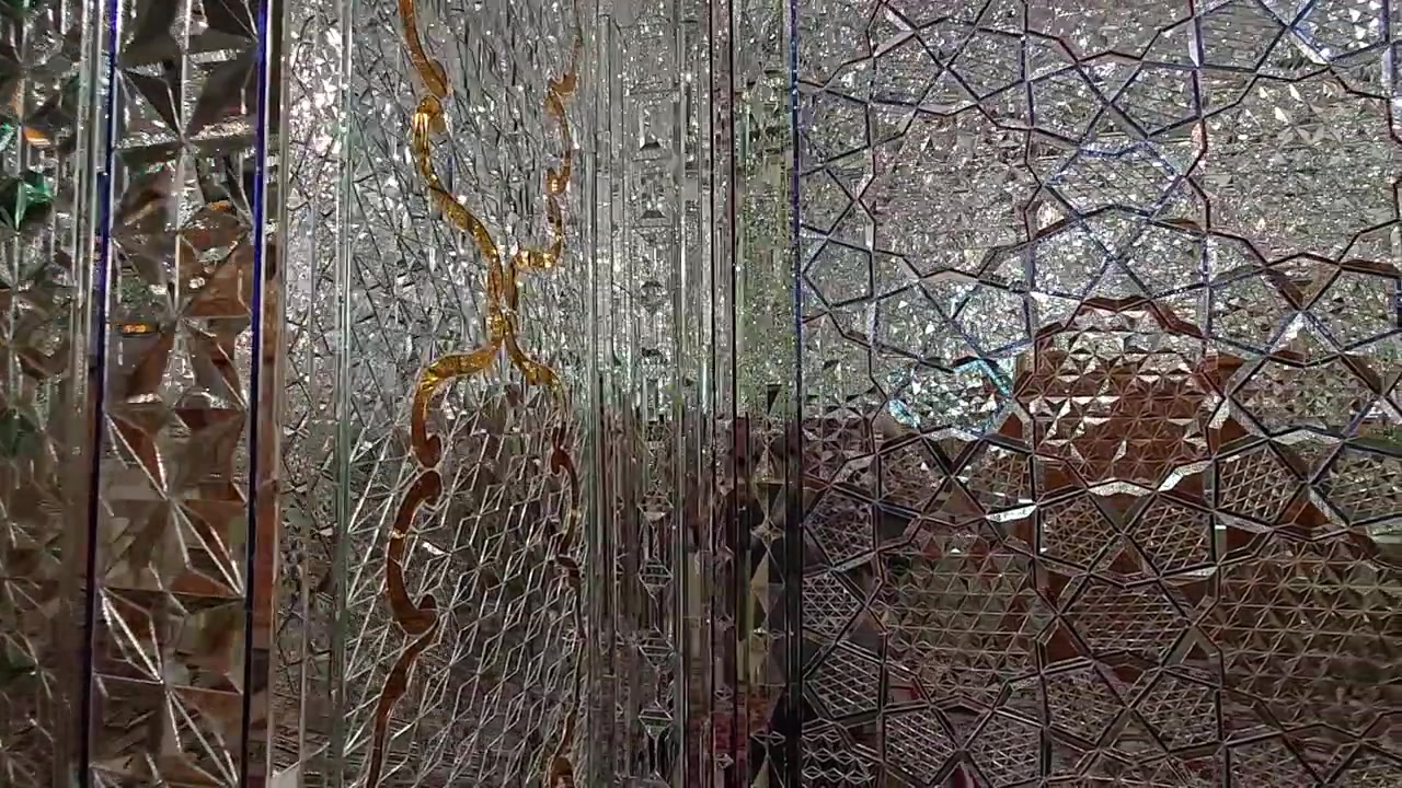 Intricate Mirror Mosaic Art in Traditional Persian Architecture