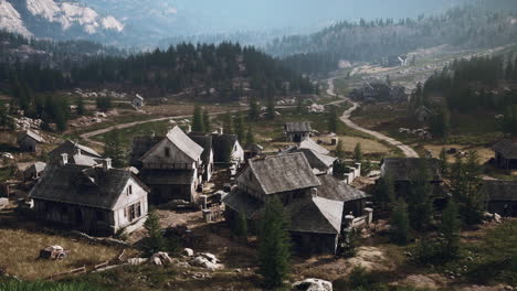 beautiful old houses in the mountains