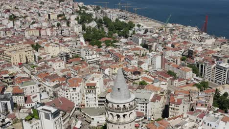 istanbul bosphorus and galata tower aerial view 2