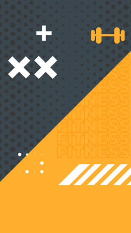 motion graphic of flat health and fitness instagram posts collection