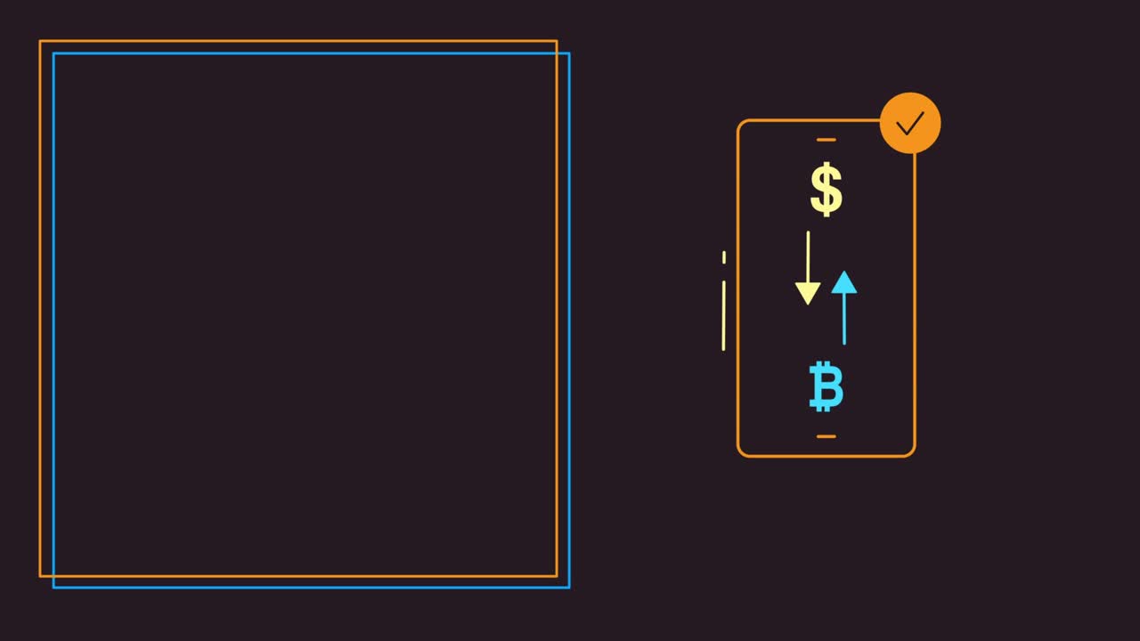 암호화폐 카드 배경 디자인의 4k 비디오