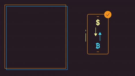 4k video of cryptocurrency card background design.
